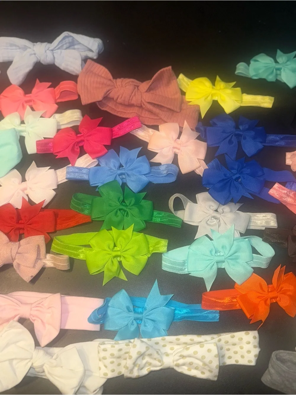 Source Unknown Kids Bow Headband Set - Bright Multi-Color Assortment